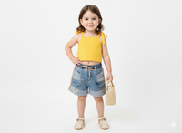 The "Playful Stripe" Distressed Denim Shorts