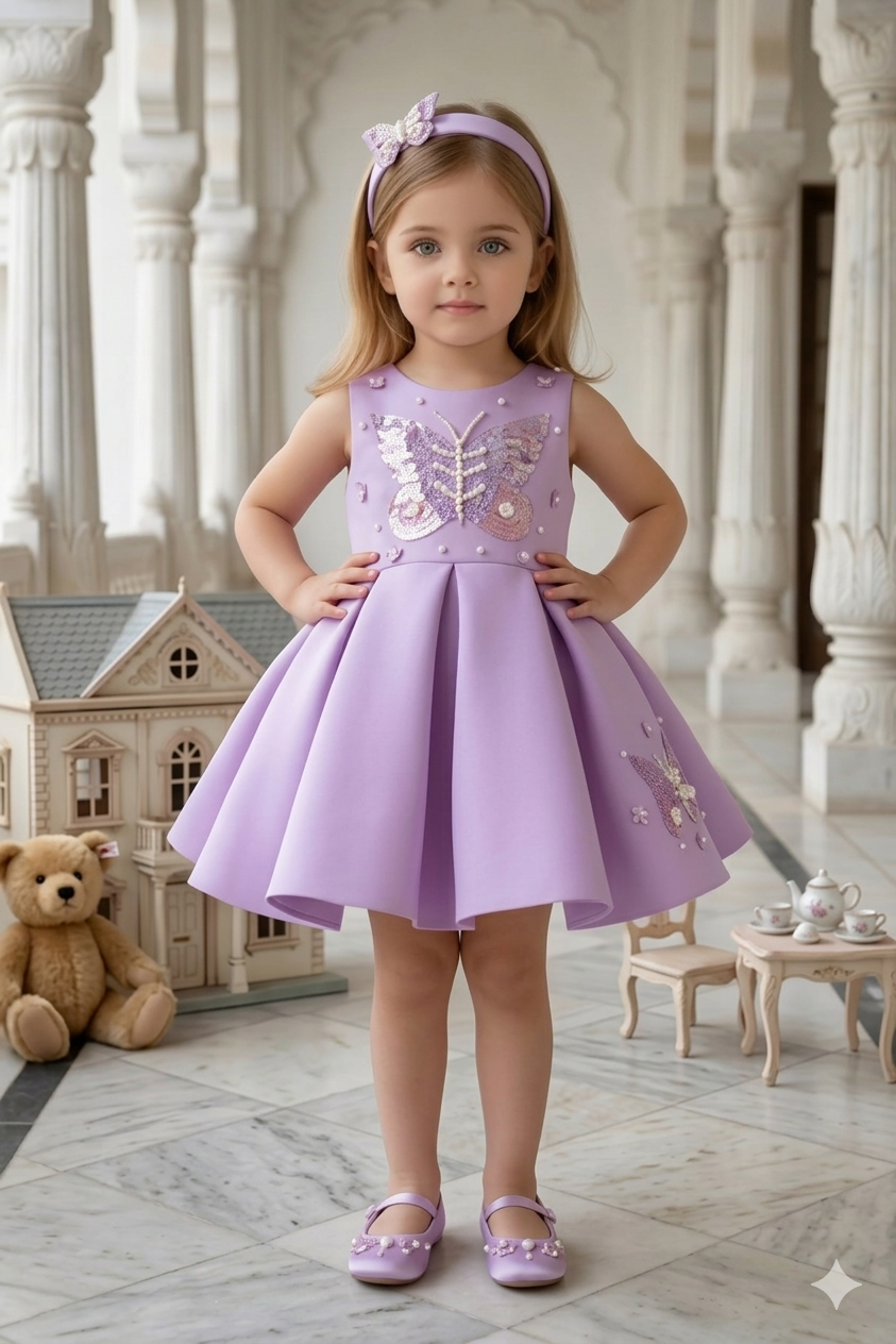 Lavender Butterfly Frock
