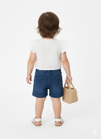 Toddler Girls' Classic Indigo Denim Shorts