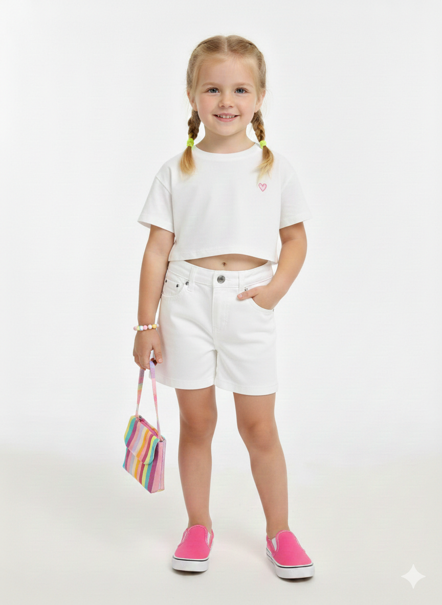 Toddler Girls' Classic Indigo Denim Shorts