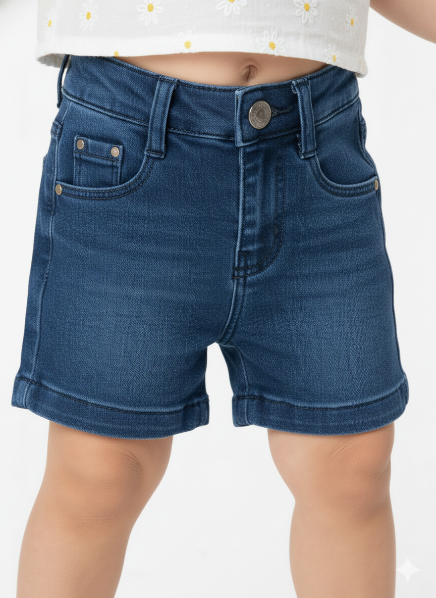 Toddler Girls' Classic Indigo Denim Shorts