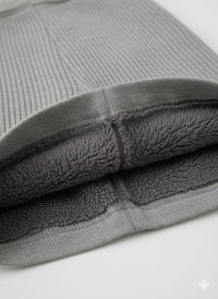 Grey Leggings with Floral Applique (Fleece)