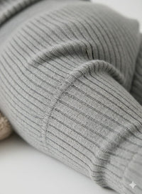 Grey Leggings with Floral Applique (Fleece)