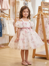 Floral Onion Organza Light Weight Dress