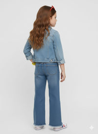 Light Blue Mid-wash slight flare jeans