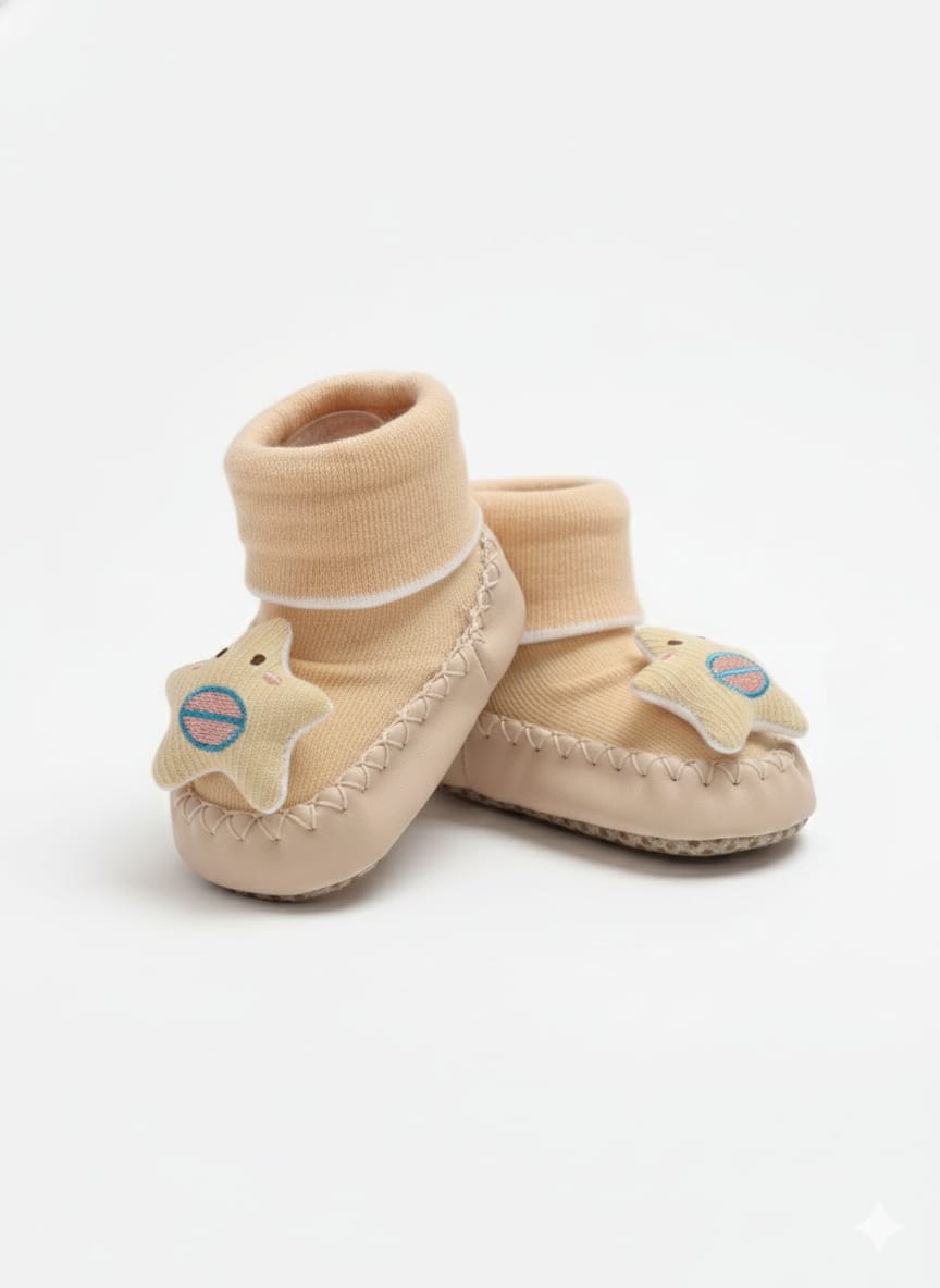 Light Orange Baby socks shoes