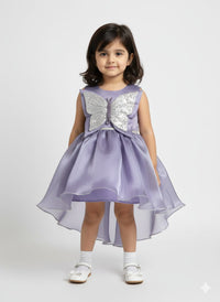 Lilac-coloured Butterfly Party Dress