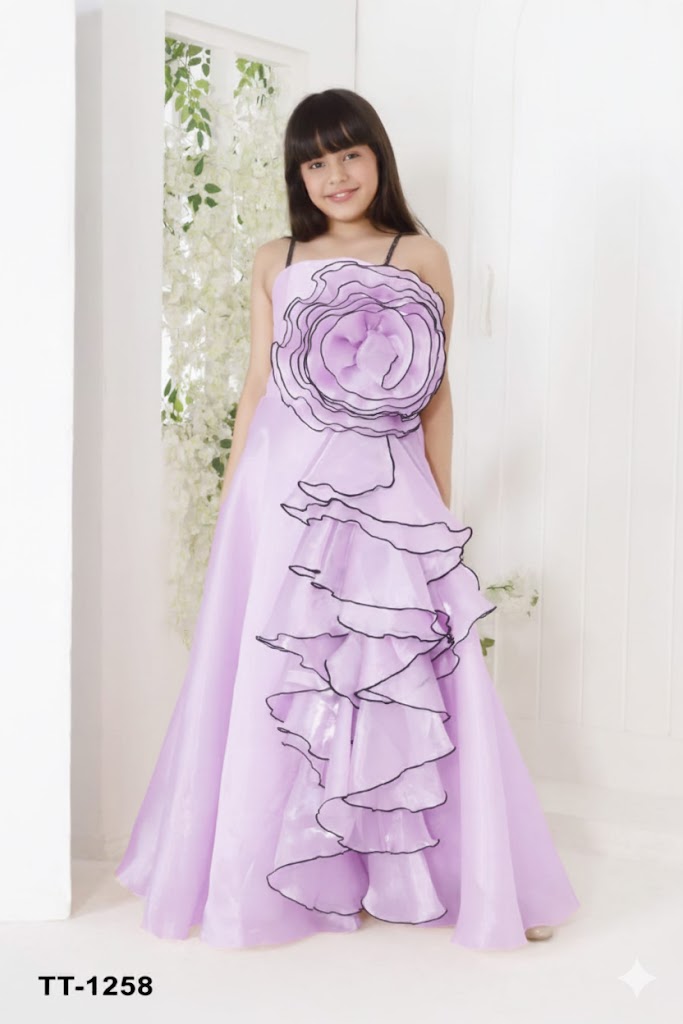 Lilac Ruffled Gown
