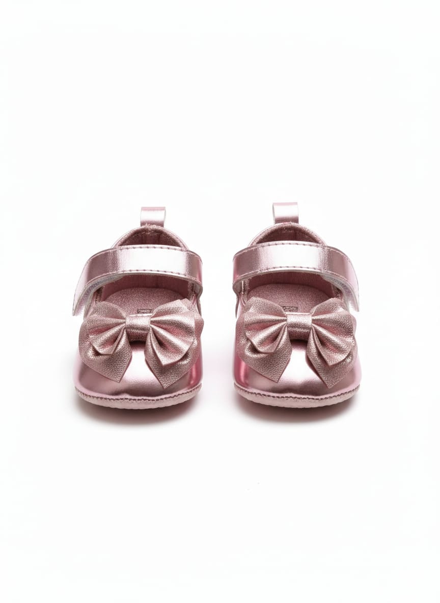 Metallic Pink Baby Shoes