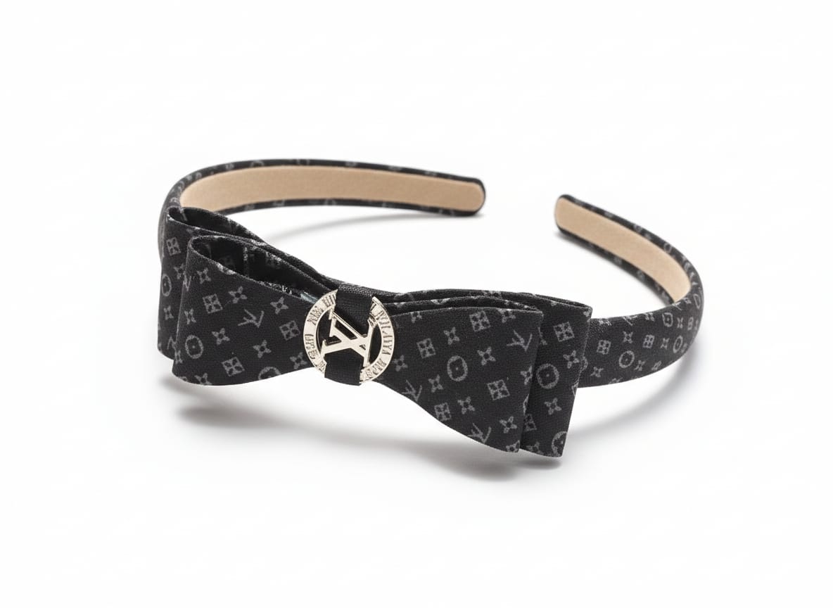Monogram Bow Headband LV