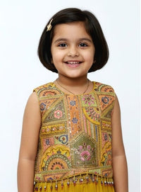 Mustard Embroidered Lehenga Set