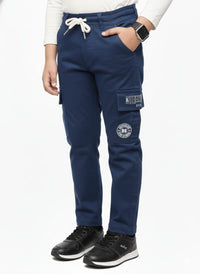 Navy Blue Cargo Joggers