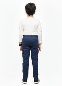 Navy Blue Cargo Joggers