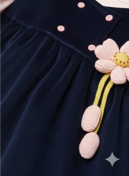 Navy Blue Corduroy Dress