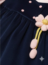 Navy Blue Corduroy Dress