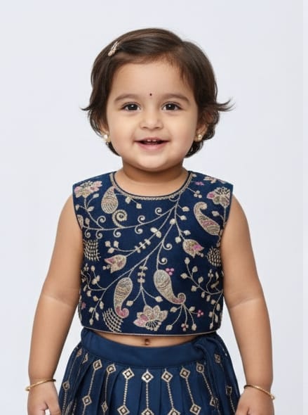 Navy Blue Lehenga Set