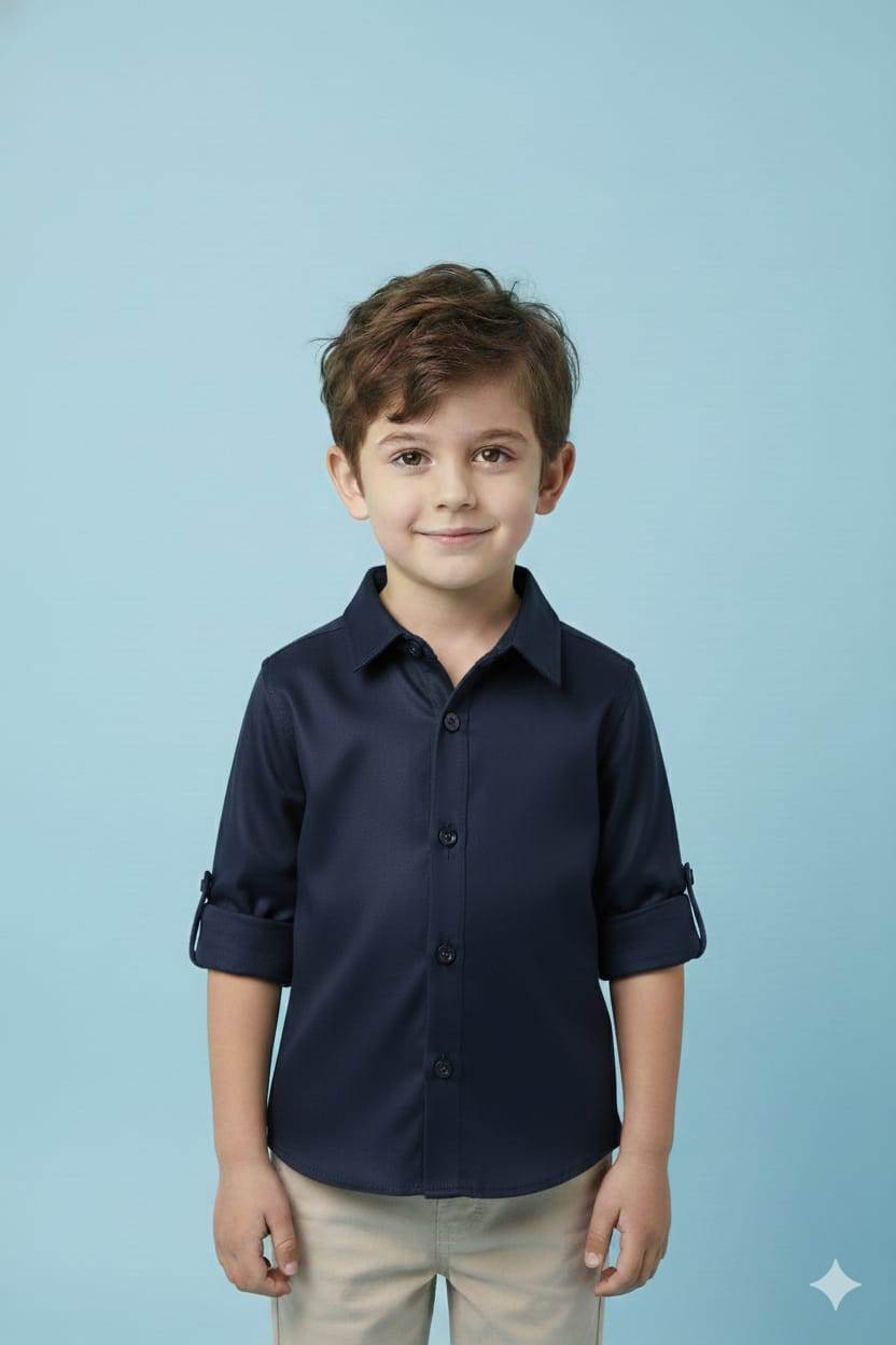 Navy Blue Partywear Shirt