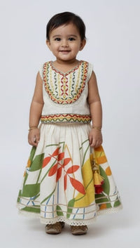 Off-white Lehenga with Embroidery