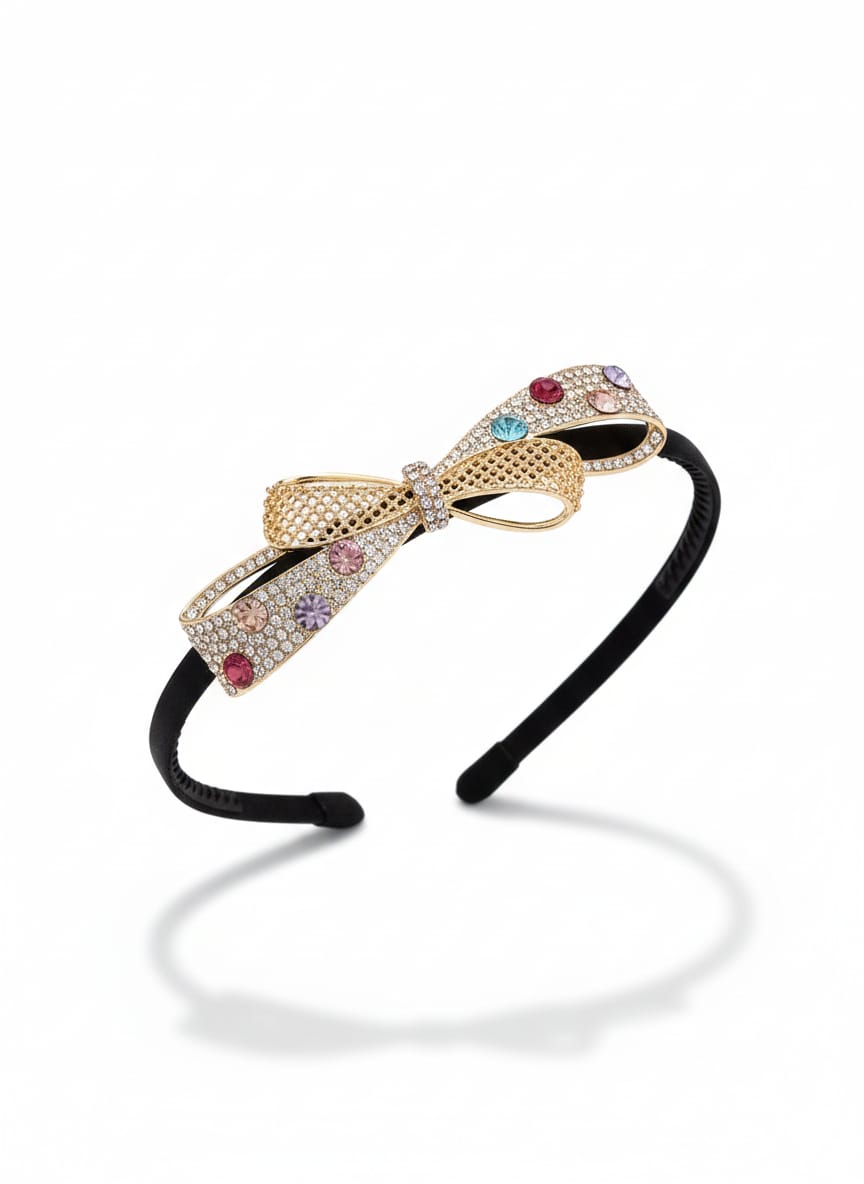 Ornate Bow Design Hair Band – Multi