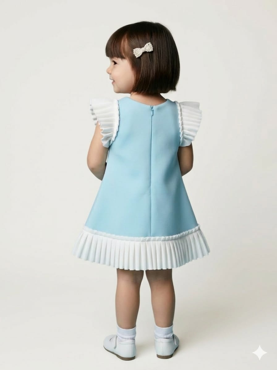 Baby Blue Scuba Dress