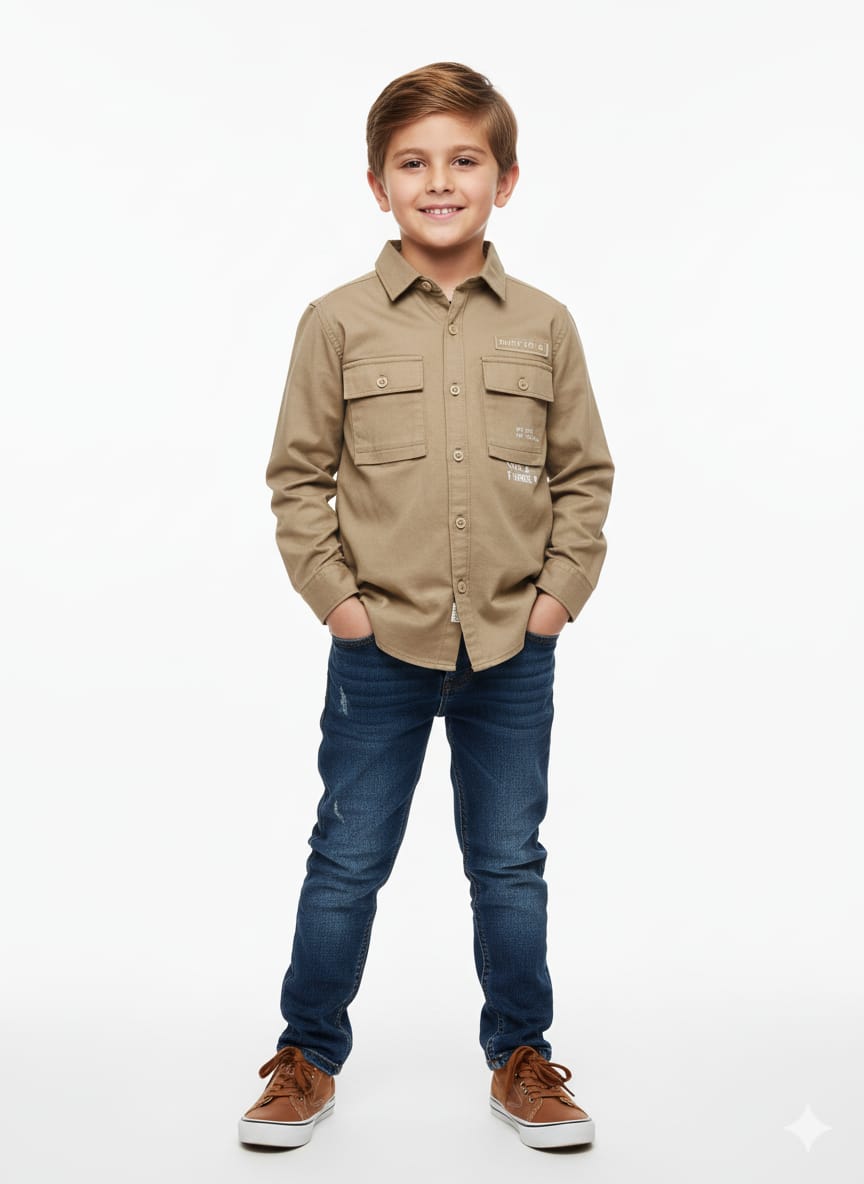 Brown Casual Full Sleeves Shirt