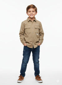 Brown Casual Full Sleeves Shirt