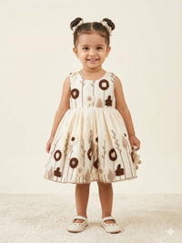 Offwhite Embroidered Frock