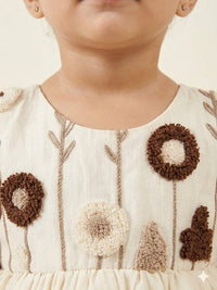 Offwhite Embroidered Frock