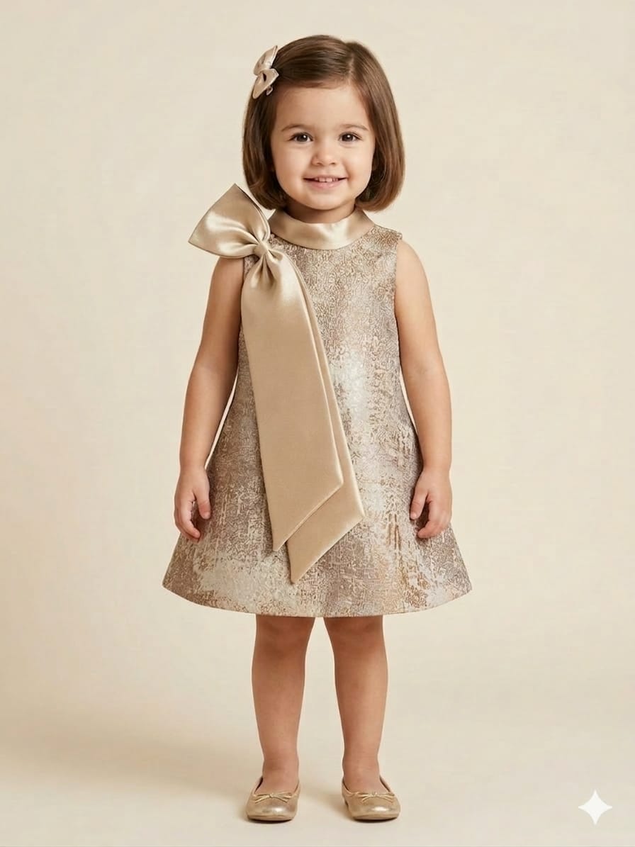Champagne Gold A line Dress