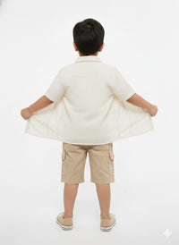 Boys Casual Safari-Themed Shirt