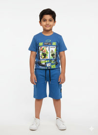 Medium Blue  "Urban Grit" Co-ord Set