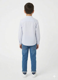 Light Blue Cotton Blend Shirt