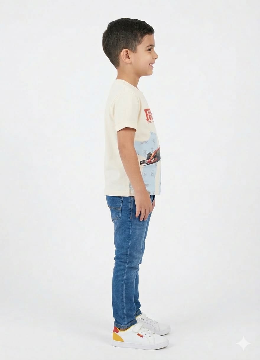 Cream Ferrari T-shirt