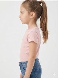 Soft Pink T-shirt with Bow Embellishment