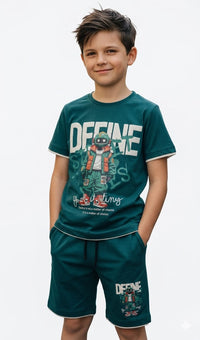 Teal Blue Boys Cord Set