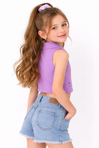Lavender Crop Top