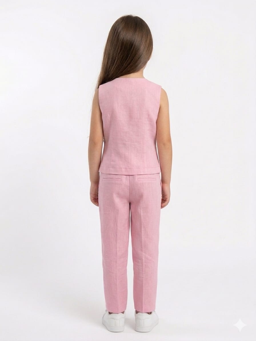 Cotton Pink Co-ord Set (Pants)