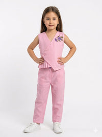 Cotton Pink Co-ord Set (Pants)
