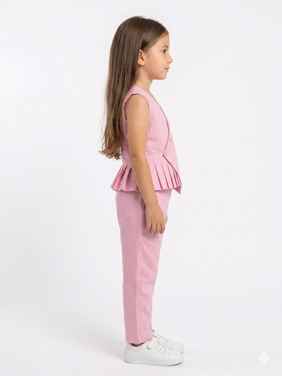 Cotton Pink Co-ord Set (Pants)