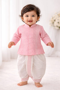 Infant Pink Dhoti Kurta Set