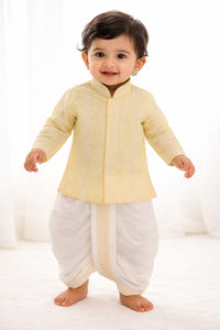 Infant Lemon Yellow Dhoti Kurta Set