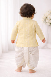 Infant Lemon Yellow Dhoti Kurta Set