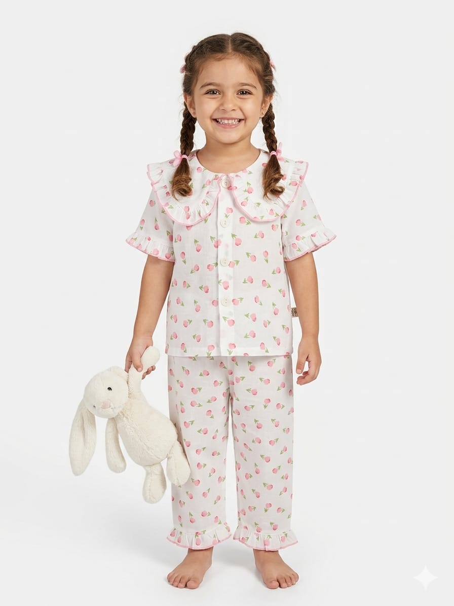 Girls Tulip Print Night Suit