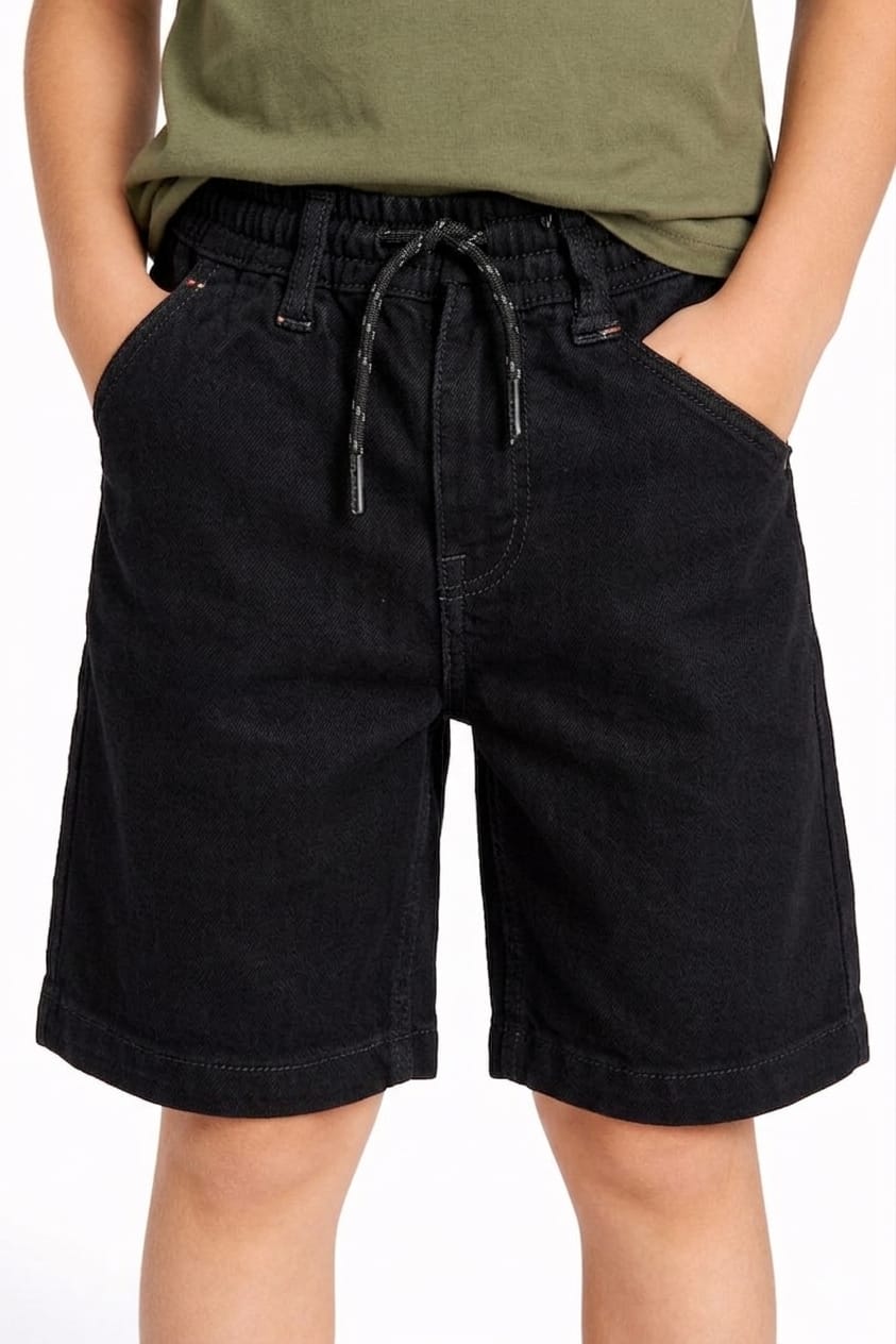 Black Essential Cargo Shorts