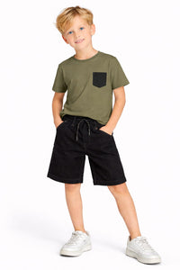 Black Essential Cargo Shorts