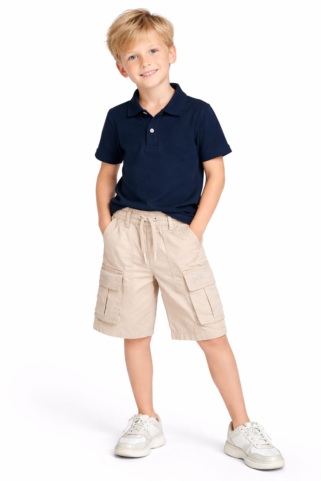 Beige Essential Cargo Shorts