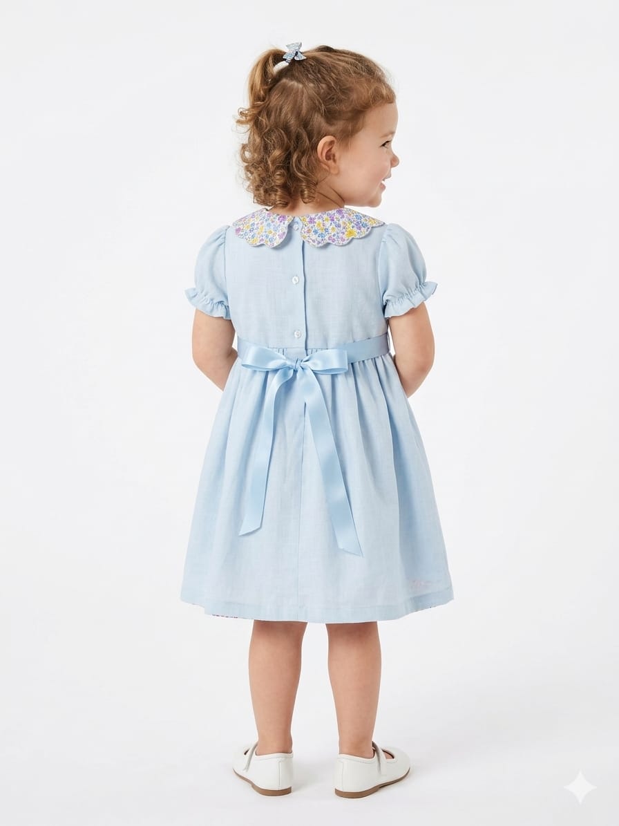Pure Cotton Breezy Blue Dress