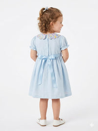 Pure Cotton Breezy Blue Dress