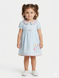 Pure Cotton Breezy Blue Dress