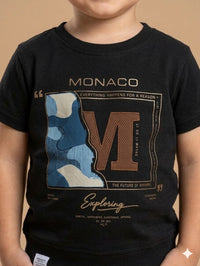 Boys Premium Black Crew Neck T-shirt